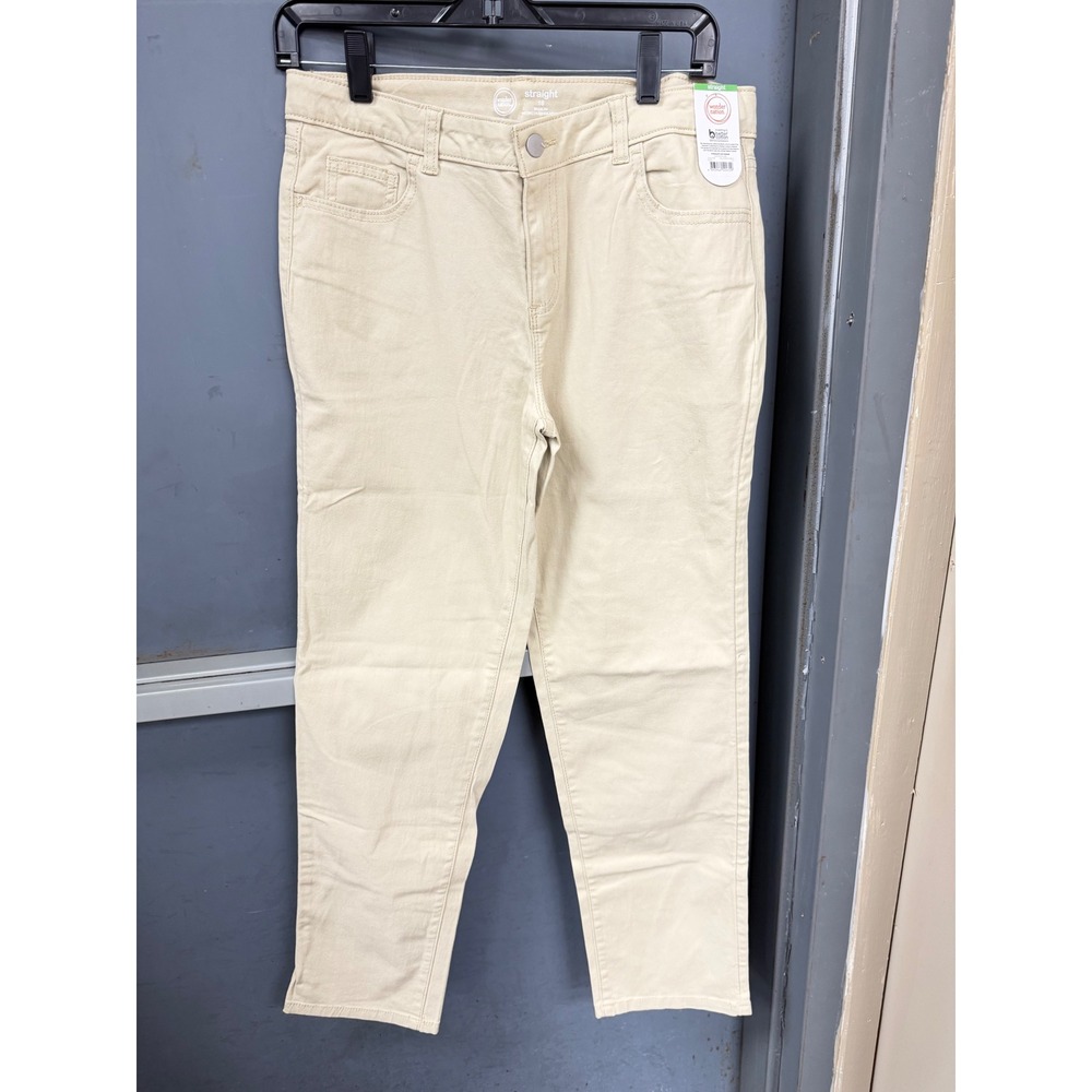 Wonder Nation Girls Straight Leg Denim Khaki Tan Jeans Size 18 NWT